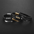 Wholesale Men's Stainless Steel Leather Bracelets Hand Woven Multilayer Combination Fashion Jewelry Wholesale Fashion Bangles