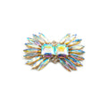 Wholesale Gold Metal Crystal AB Rhinestone Applique Sew on Crystal Embellishments Rhinestone Applique for Dress