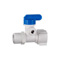 White Manual 1/4\" 1/2\" Ball Valve Faucet Adapter Stop Valve Plastic Water Filter Parts for RV Car and RO Membrane System MegaBDM