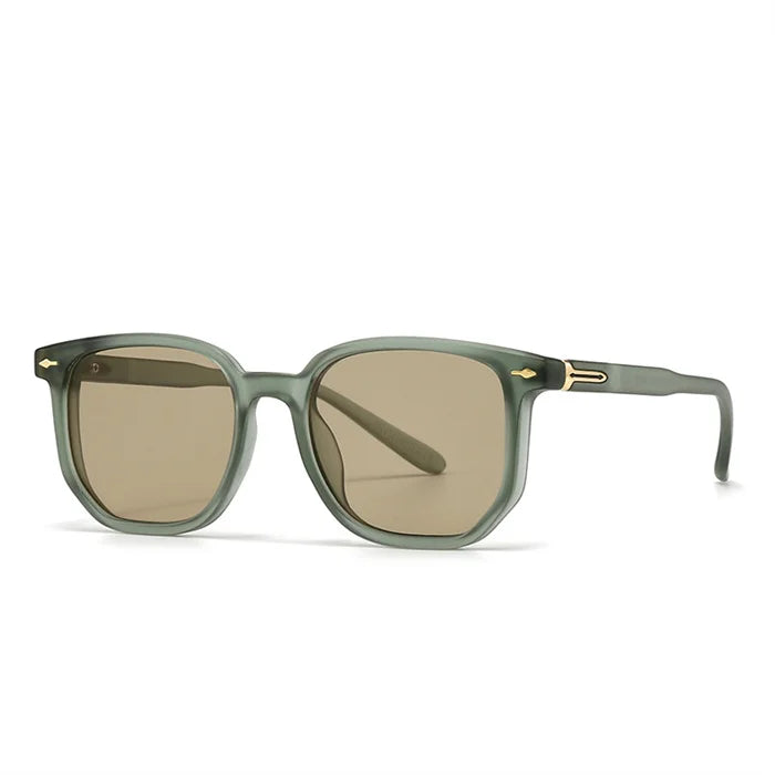 High Quality Custom Logo Advanced Literary Vintage Gradient Sunglasses Uv400 Unisex Large Frame Square Arrow Rivet Sunglasses