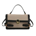 Factory Price Flap Crossbody Bags for Women Contrast Color PU Leather Tote Bag Retro Shoulder Bag Fashion Handbag & Purse