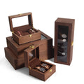 China Factory Directly Wholesale Protective Wooden Painting 2-20 Slot Watch Display Package Box Gift Organizer Case Velvet