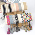 Custom logo Handmade Braided Bracelet Adjustable Woven Friendship Bracelets Women