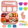 Wholesale Lunch Box Kids Bento Large Capacity Lunch Box with 4 Compartment&Food Picks Cake Cups16 Pcs Set for Kids/Toddler