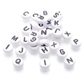 Wholesale Acrylic Beads Single Alphabet Letter Beads 4mm DIY Children's Early Education Beads for Jewelry Making Bracelet