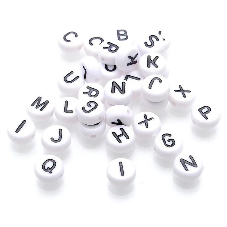 Wholesale Acrylic Beads Single Alphabet Letter Beads 4mm DIY Children's Early Education Beads for Jewelry Making Bracelet