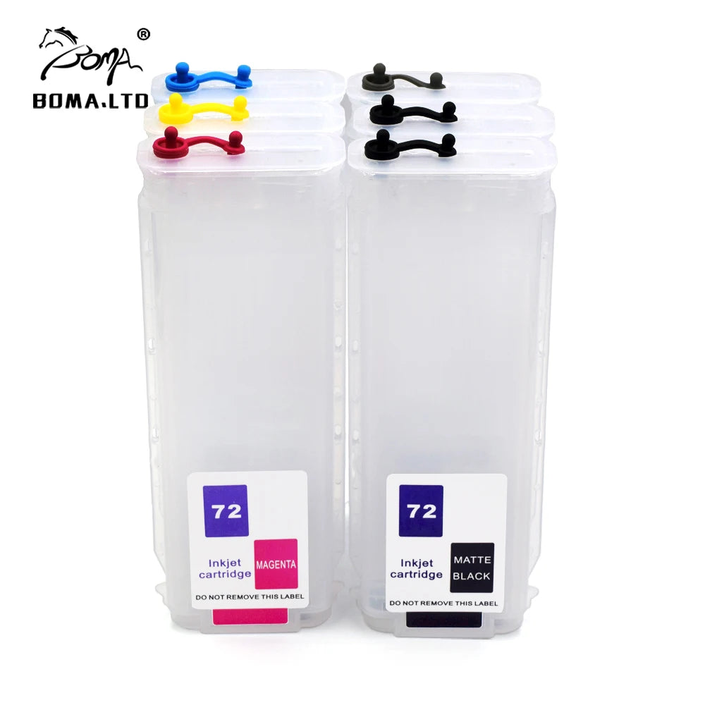 BOMA 727 300ML Compatible Refill Refillable Ink Cartridge with Chip for HP727 for HP Designjet T920 T1500 T2500 T2530 Printers