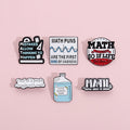 Geometry Enamel Pins Math Student Tears Beaker Badge Decorative Metal Pins Jewelry Mathematical Supplies Ruler Brooches Pins