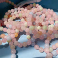Natural Healing Morganite 8mm Round Beads Elastic Adjustable Crystal Bracelet for Women Men Yoga Bangles