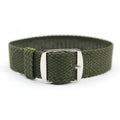 Solid Color Olive Green Breathable Adjustable Nylon Strap 18mm 20mm 22mm Single Pass Smartwatch Watch Strap