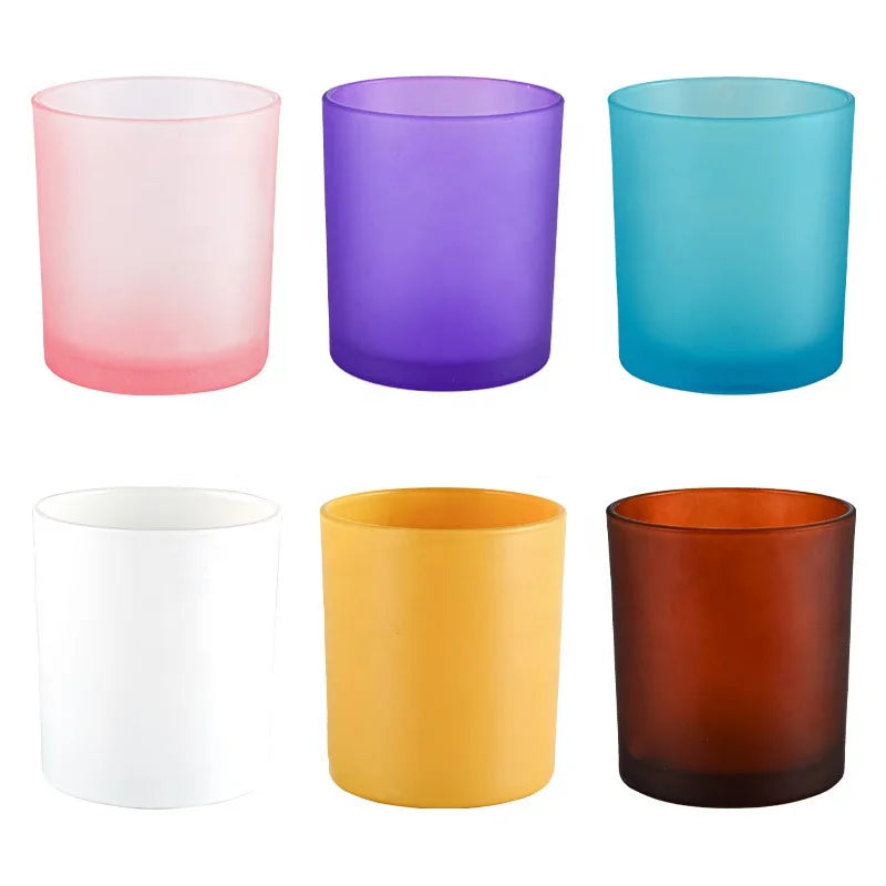 Modern Nordic Round Elegant Bulk Fancy Home Decor Custom Glass Candle Jars with Lids