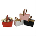 OEM Custom Fashion Portable Basket Flower Box with Handle Hand Gift Box Flower Gift Packing Box with Handle