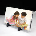 Topjlh Custom Sublimation Rock Slate Handmade Rectangle Photo Display Personalized Retro Home Decor Souvenir Gift