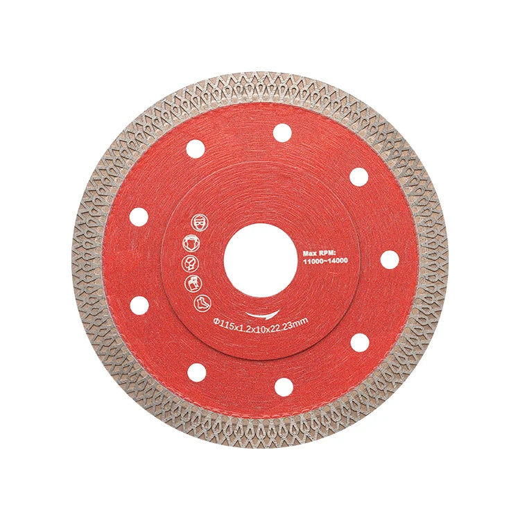 Industrial 125mm Turbo Diamond Circular Saw Blade Hot Pressed Sintered Mesh for Dry Wet Grinding Cutting Hard Material Disc