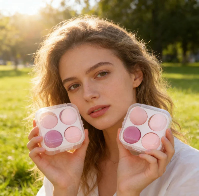 Vegan Soft Washable Foundation Puff for Enhanced Beauty Multi-Shape Latex-Free Makeup Puff Colorful Facial Use Private Label Box