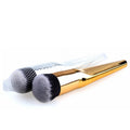 Luxury Green Wooden Handle Synthetic Hair 11-Piece Makeup Brush Set Fish Tail Foundation Brush for Face Shaving Used Concealer