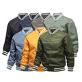 S-6XL Plus Size Overcoat  Bomber Jacket Green Varsity Jackets Custom logo Waterproof Baseball Jacket for Men Clothing