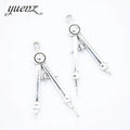 YuenZ Antique Silver Color Alloy Metal Compasses Pendant Charms for Jewelry Making Diy Handmade Jewelry 45*24mm J394