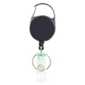Custom Big Logo Retractable Keychain Flat Badge Holders & ID Reel Clips with Carabiner Promotional Keychains & Carabiners