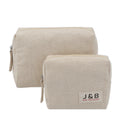 Eco Custom Bulk Cosmetic Sustainable Organic Jute Cotton Makeup Bag Portable Toiletry Jute Cotton Cosmetic Bag for Travel