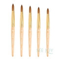 Top Quality Custom Logo Acrylic Nail Brush 100 % Kolinsky Wooden Nail Brush 100% Kolinsky Nail Art Brush