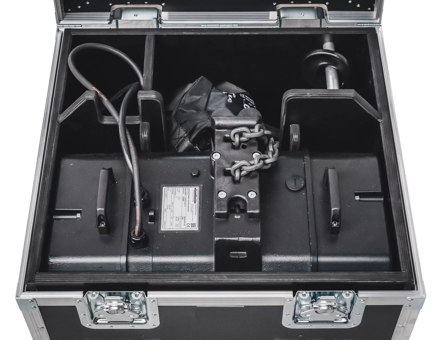 X-BASON Custom Portable 1T/0.5T Aluminum Electric Chain Hoist Black Stackable Waterproof Plywood Utility Flight Case OEM/ODM