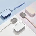 Automatic Opening Closing Toilet Cleaning Brush Silicone Toilet Brush and Holder Drainable Wall-mounted TPR Toilet Brush