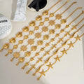 Summer Starfish Shell Heart Star Fashion Ins Style Stainless Steel Jewelry Bracelet for Girls
