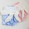 Wholesale Stocked Sleeveless Sweat Floral Bow Tie Dress for Pet Dog