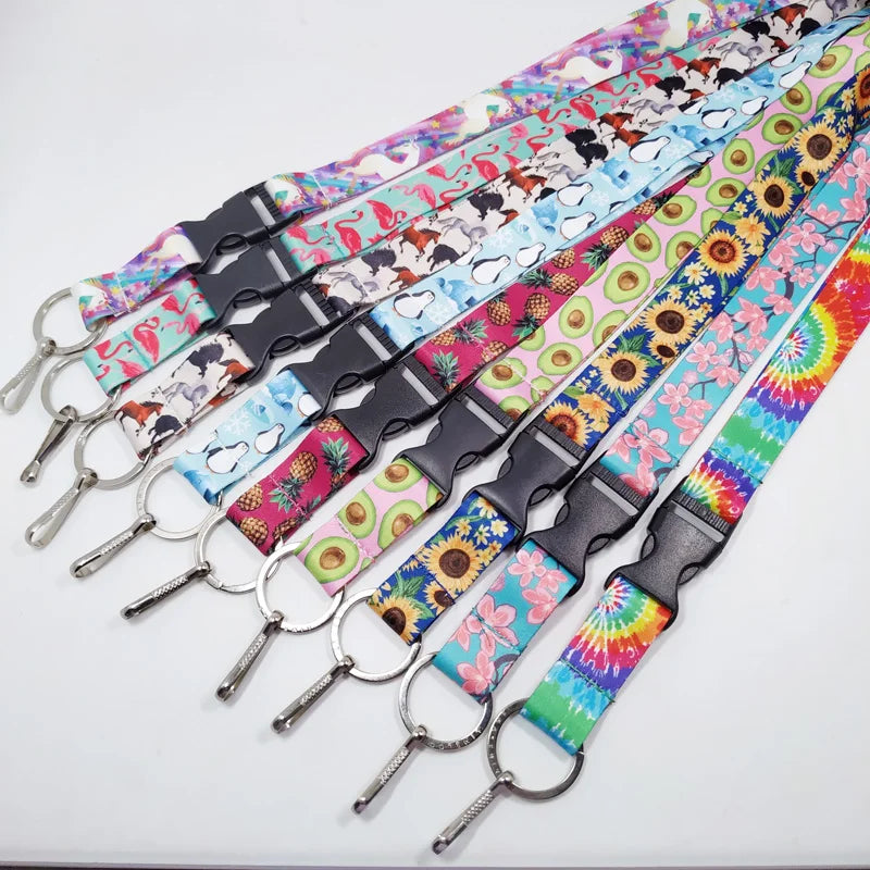Wholesale OEM Blank Sublimation Polyester Custom logo Printed Lanyard Heat Transfer Lanyard Sublimation Lanyard