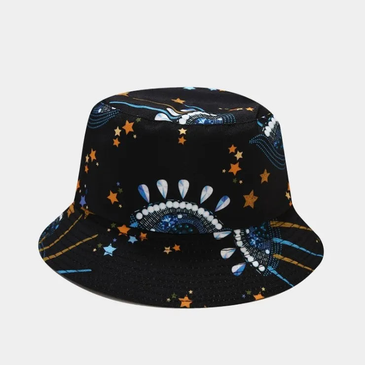 2021 New Arrival American Style Bandana Fisherman Hat Trendy Travel Street Fashion Sun Reversible Bucket Hat
