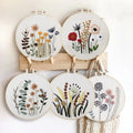 DIY Embroidery Kits Cotton Linen Art Deco Design Flower Cross Stitch with Hoop Handmade Sewing Craft Wall Art Home Decor
