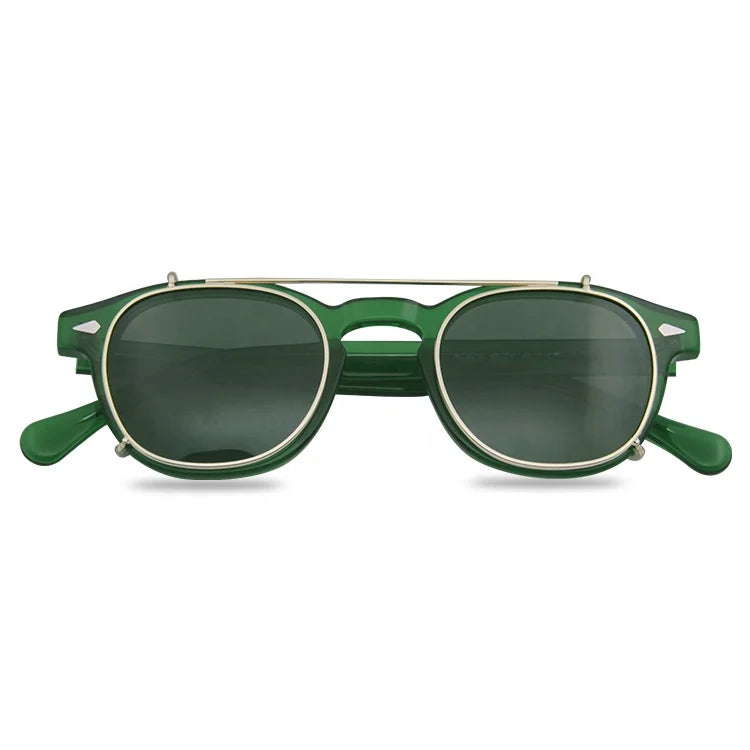 Unisex Clip on Acetate Sunglasses Colorful Eye Glasses Frames Men With UV400 Polarized