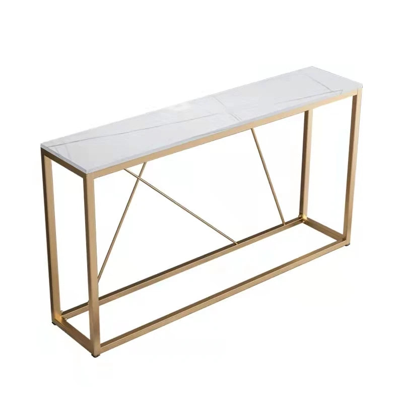 Luxury Decorative Leisure Stainless Steel Console Table Modern Sitting Room Hallway Table Furniture