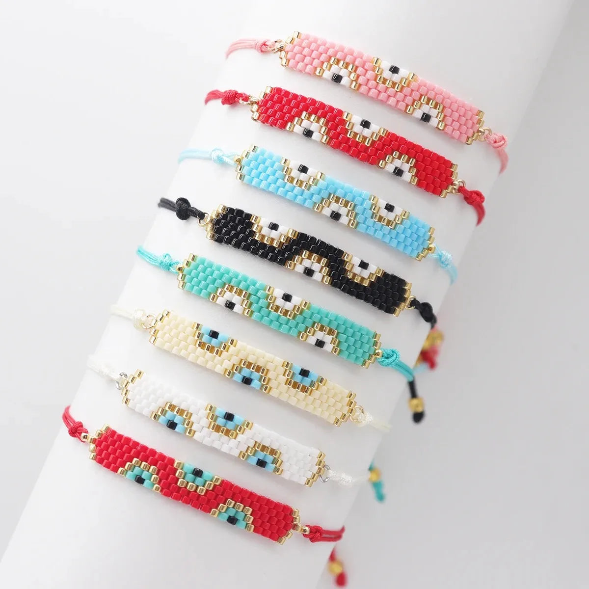 Handmade Women's Beaded Bracelet Bohemian Ethnic Style Fashion Adjustable Geometric Design Miyuki Woven Woven Great Gift Idea