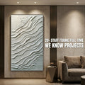 Coastal Style 3D Relief Abstract Canvas Art for Boutique Hotel Guestroom Decoration Professional Real Estate Staging Art Art MegaBDM