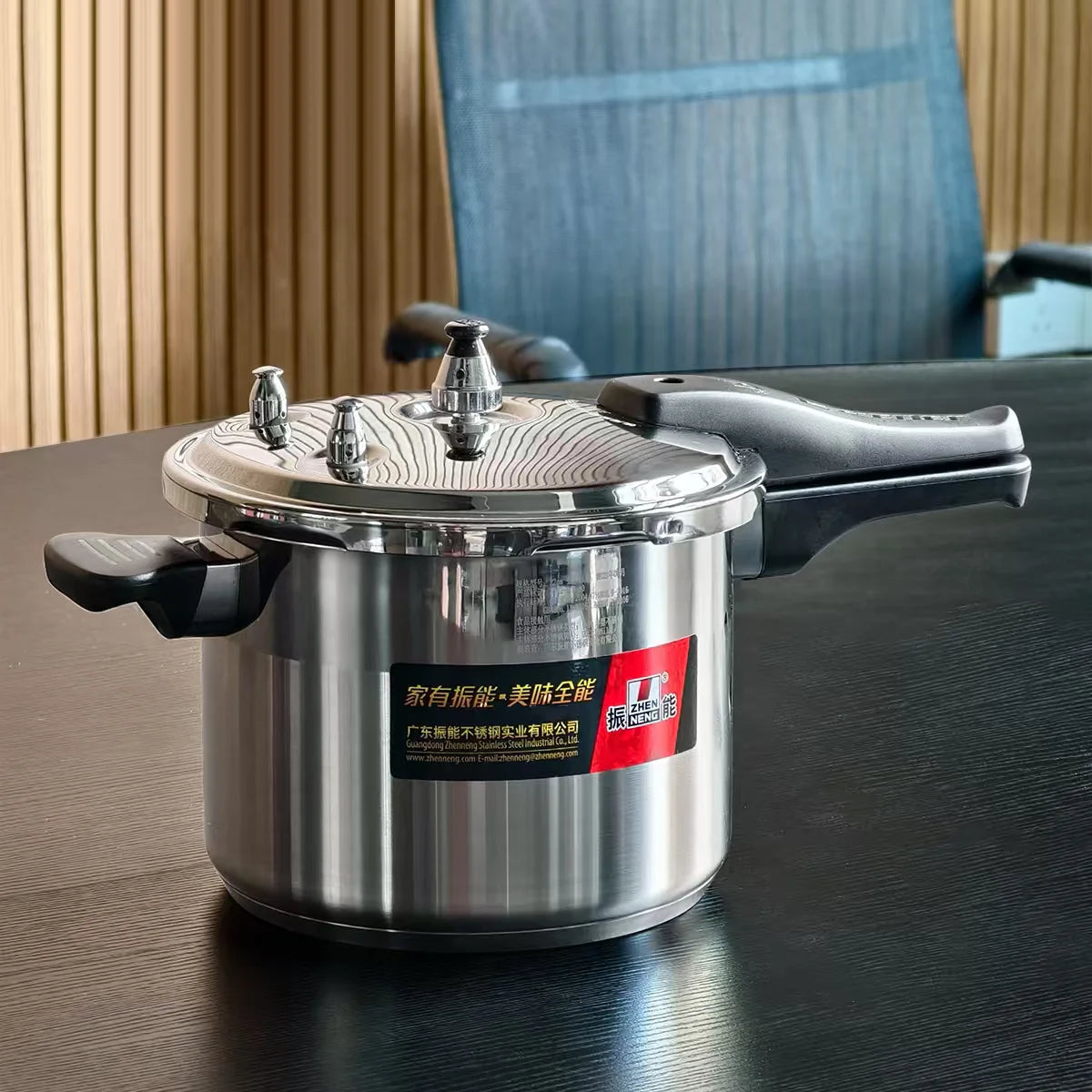 Zhenneng Eco-friendly Modern Straight Shape High Pressure Cooker Stainless Steel 304 10L Glass Cover Gas Induction Ready Factory