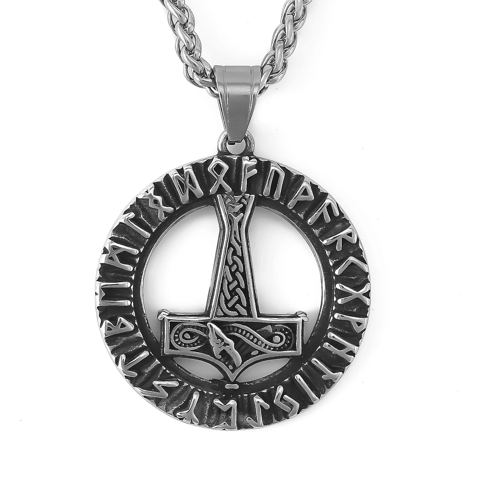 Viking Souvenir Stainless Steel Necklace Viking Necklace Norse Myth Thor Necklace Viking Jewelry