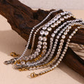 2025 New Arrival Minimalist Stainless Steel Women's Chain Bracelet Elegant Exquisite Jewelry with Zircon Wholesale