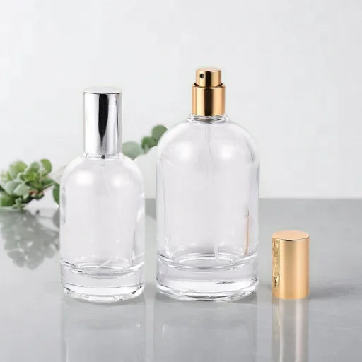 Customizable Color Cap Refillable Glass Perfume Bottle Screen Printing 30ml/50ml for Perfume Face Cream (OEM Service Available)