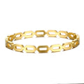 Personalized Women Jewelry Wholesale Custom Stainless Steel 18K Gold Plated Paperclip U Shaped Cuff Bracelets Bangles for Women