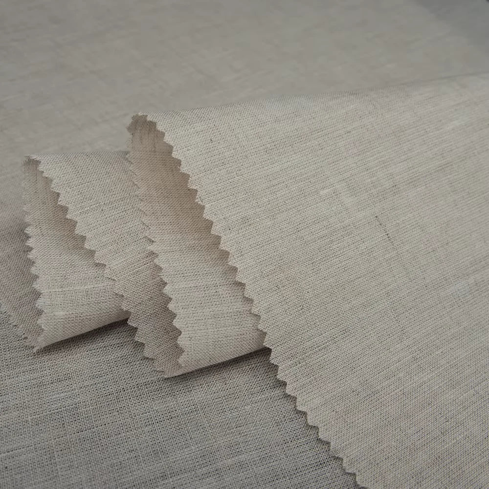 High Quality 100% Breathable Pure Linen Fabric Eco-Friendly Woven Plain Dyed Solid for Fashionable Shirts Curtains Boys Girls