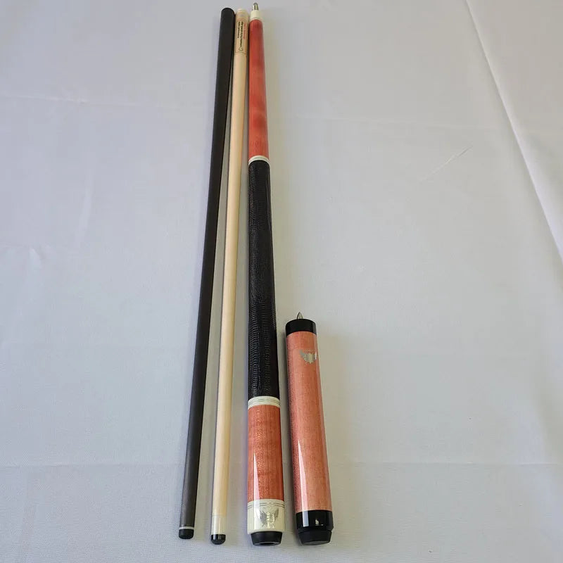 New Cueangel dyed pink maple wood 58inch 12.5mm radial Pool Cue set 1B2S carbon shaft Billiards stick sets with cue extensions