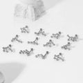 POENNIS Tiny Astrologica Signs Crystal Zircon 12 Zodiac Sign Studs Earrings Silver Plated Stainless Steel Wedding Gift Set for