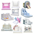 Commercial PVC Bouncy Mini Toddler White Bounce House Inflatable Wedding Bouncer Castle With Ball Pool Slide Pit for Rental