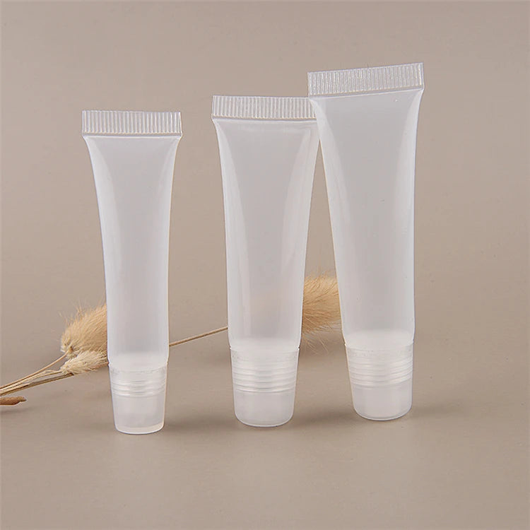 IBELONG 5ml 8ml 10ml 15ml Clear Empty PE Plastic Lip Gloss Soft Squeeze Tube Packaging