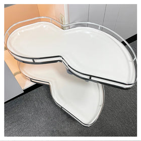 Modern Kitchen 900mm Cabinet Door Width Pull Out Storage Basket Swing Lazy Susan Blind Corner Trays Magic Corner Cabinets Grey