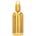 Glass Cosmetic Essential Oil Dropper Bottle 100ml Gold Serum Oil Dropper Bottle