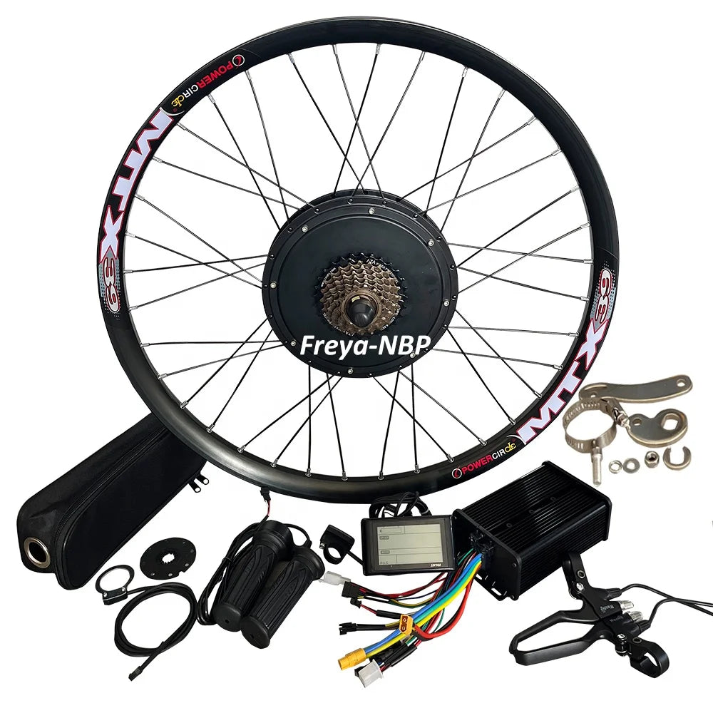 UK/USA Wheel 72v 2000w Hub Motor 45A Dual Hall Sine Wave Electric Bike Bicycle Hub Motor Rear Conversion Kit 26" 27.5'' 29" MTX