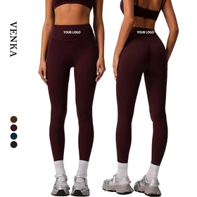 75% Nylon 25% Spandex Running Compression Lady Tights Pants High Waist Butt Lifting No T Line Workout Yoga Leggings for Women